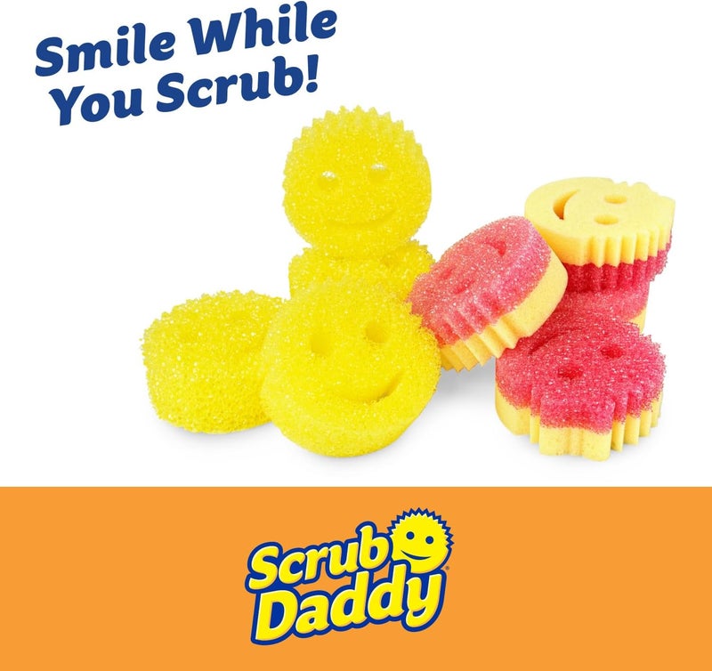 Scrub Daddy 4 Sponges & 4 Scrub Mommy Kitchen Sponges - Scratch-Free for Dishes & Multipurpose Cleaning - BPA Free & Made with Polymer Foam - Stain & Odor Resistant (8 Pack) - Image 3
